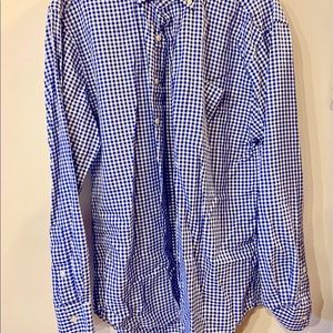 Vineyard vines mens med button down blue/plaid